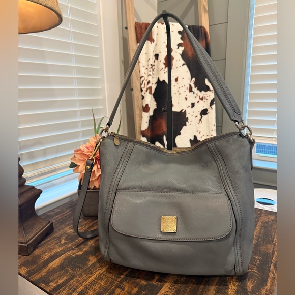 MCM Handbags - MCM Gray Leather 2-Way